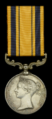 South Africa 1877-79, no clasp (572. Pte. J. Swan, 1/13th Foot.) fitted with silver ribbon buckle, edge bruising and...