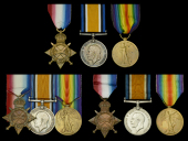 Three: Sergeant J. Meighan, Middlesex Regiment
1914-15 Star (2980. Sjt. J. Meighan. Midd’x R.); British War and...