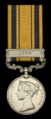 South Africa 1877-79, 1 clasp, 1879 (22. Pte. W. Murdock. 2/21st Foot.) together with card box of issue with printed...