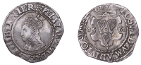 Elizabeth I (1558-1603), Second issue (1561), Groat, 1561, mm. harp, bust 1G, reads re’ and mev, 1.48g/2h (S 6506;...