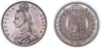 Victoria (1837-1901), Halfcrown, 1887, Jubilee head (ESC 2771; S 3924). Prettily toned, extremely fine	 £50-£70