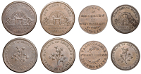Co DUBLIN, Dublin, Geale & MacBride, Halfpenny, 5.99g/12h (W 1813; DH 309 bis); James Hilles, Pennies, 1813 (2),...