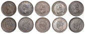 Co DUBLIN, Dublin, Edward Stephens, Pennies (5), Wellington types, all 1814, 14.15g/6h (W 1859), 14.53g/6h,...