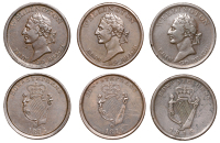 Co DUBLIN, Dublin, Edward Stephens, Pennies (3), Wellington types without drapery, all 1816, 15.09g/6h (W 1890),...