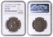 Co TYRONE, Strabane, Gerard Irvine, Penny, 1813, Commerce seated left on bale, rev. value in wreath, edge...