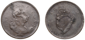 Not Local: ‘One Penny Token’, Penny, 1827, laureate bust of George III right, rev. crowned harp, edge plain,...