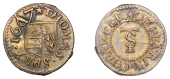 17th Century Tokens, CORNWALL, Penryn, Thomas Spry, Farthing, 1667, 0.63g/12h (N 559; BW. 59). Usual die flaw...