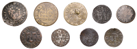 17th Century Tokens, DEVON, Axminster, T.W., Farthing, 2.97g/12h (N 1789; BW. 10); Barnstaple, William Hill,...