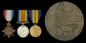 Three: Private W. Francis, Middlesex Regiment, who was killed in action on the Western Front from 5 April...