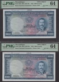 Banco Nacional Ultramarino, Mozambique, printers archival specimen 1000 Escudos (2), 31 July 1953, serial number...