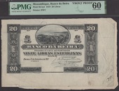 Banco da Beira, obverse die proof 20 Libras Esterlinas, 15 September 1919, no serial number, pencil annotations and...