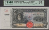 Banco Nacional Ultramarino, Portuguese Guinea, printers archival specimen 10 Mil Reis, 1 March 1909, serial number...
