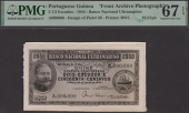 Banco Nacional Ultramarino, Portuguese Guinea, printers archival photograph for 2$50 Escudos, 2 May 1944, serial...