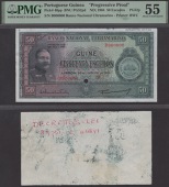 Banco Nacional Ultramarino, Portuguese Guinea, specimen/proof 50 Escudos, 30 June 1964, serial number B000000, Luis...