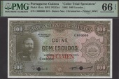 Banco Nacional Ultramarino, Portuguese Guinea, colour trial 100 Escudos, 30 June 1964, serial number C000000, Pedro...