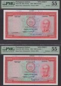 Banco Nacional Ultramarino, Portuguese Guinea, printers archival specimen 1000 Escudos (2), 30 April 1964, serial...