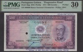 Banco Nacional Ultramarino, Portuguese Guinea, a late stage design specimen/proof 500 Escudos, 27 July 1971, serial...
