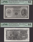 Banco Nacional Ultramarino, St Thomas & Prince, Bradbury Wilkinson photographs showing obverse and reverse designs...