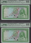 Banco Nacional Ultramarino, St Thomas & Prince, a complete signature set of specimen 1000 Escudos (6), 11 May 1964,...