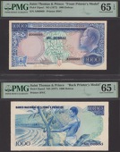 Banco Nacional de S.Tome e Principe, obverse and reverse partially hand-painted composite essays for 1000 Dobras, ND...