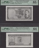 Banco Nacional Ultramarino, Timor, Bradbury Wilkinson archival photographs showing obverse (2) and reverse (2)...
