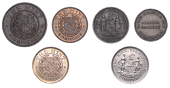 BIRMINGHAM, Ralph Heaton & Sons, advertising Tokens (6), in bronze (5) and cupro-nickel (1), various types [6]. Very...