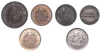 BIRMINGHAM, Ralph Heaton & Sons, advertising Tokens (6), in bronze (5) and cupro-nickel (1), various types [6]. Very...