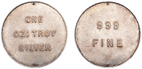 LONDON, Samuel Montagu & Co., c. 1950-70, a one ounce silver trial planchet, security edge 39mm, 31.10g. Prettily...
