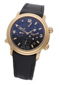 Blancpain. A limited edition gold dual time automatic wristwatch with date, alarm, 24-hour indication and power...