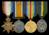 Four: Private W. E. Coe, Middlesex Regiment

1914-15 Star (936. Pte. W. E. Coe, Middx. R.); British War Medal...