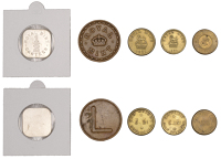 Coin Weights (3), George IV, Sovereign, 1821, 20mm, 7.98g/12h, Half-Sovereign, 1821, 18mm, 3.98g/12h (Withers 2252a,...