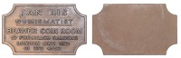 Jan Lis, Numismatist, c. 1980s, a bronze plaque advertising the Beaver Coin Room, London, 48mm. As struck	 £20-£30
