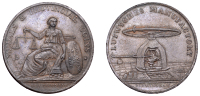 BIRMINGHAM, Lutwyches, c. 1790, a copper Halfpenny Token, Justice seated left holding a pair of scales, cornucopia...