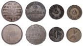 India, EIC, Farrukhabad, uniface Coin Weight, c. 1820-24, in copper, min. wt. of new stand. furukhd. rupee...
