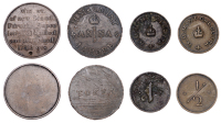 India, EIC, Farrukhabad, uniface Coin Weight, c. 1820-24, in copper, min. wt. of new stand. furukhd. rupee...