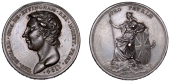 Death of the Earl of Effingham, 1791, a bronze medal by J. Milton, bust left, rev. Britannia seated on globe,...