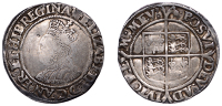 Elizabeth I (1558-1603), Second issue, Shilling, mm. martlet, bust 3C, reads an fr et hib, 6.30g/3h (N 1985; S...