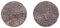 17th Century Tokens, SOMERSET, Henstridge, Rich. Huson, Farthing, 0.61g/12h (N 4058; BW. 157). Mediocre, rare; the...