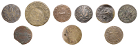 17th Century Tokens, SOMERSET, Ilminster, Thomas Carter, Farthing, 1.07g/6h (N 4063; BW. 165); William Crosse,...