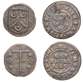 17th Century Tokens, SOMERSET, Kilmersdon, T. F[oster], Farthing, 0.79g/6h (N 9476; BW. Uncertain 67); William...