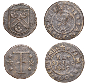 17th Century Tokens, SOMERSET, Kilmersdon, T. F[oster], Farthing, 0.79g/6h (N 9476; BW. Uncertain 67); William...