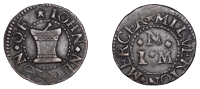 17th Century Tokens, SOMERSET, Milverton, John Newton, Farthing, 1.07g/6h (N 4080; BW. 186). About very fine,...