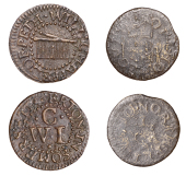17th Century Tokens, SOMERSET, North Petherton, Will Chappel, Farthing, 0.58g/6h (N –; BW. 203); Tho. Loveder,...