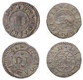 17th Century Tokens, SOMERSET, Rode, David Jefres, Farthing, 1664, 0.74g/12h (N –; DY 49; BW. 204); Richard...