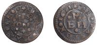 17th Century Tokens, SOMERSET, Ruishton, Elias Martin, Halfpenny, 1671, 2.06g/6h (N 2979; BW. Lincolnshire 208)....