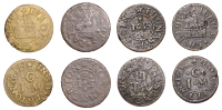 17th Century Tokens, SOMERSET, Somerton, Jerom. Churchey, Farthings, 1652 (2), 0.88g/6h (N 4104; BW. 213), 0.81g/12h...