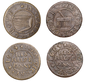 17th Century Tokens, SOMERSET, Staplegrove, John Vickry, Halfpence, 1664 (2), 2.03g/9h (N 4107; BW. 221), 1.66g/6h...