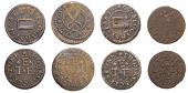 17th Century Tokens, SOMERSET, Stogursey, Thomas Eclestone, Farthing, 1665, 0.69g/9h, 0.57g/9h (both N –; DY 56:1;...