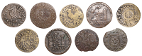 17th Century Tokens, SOMERSET, Taunton, Martin Hossham, Farthing, 1655, 0.99g/6h (N 4135; BW. 258); Roger How,...