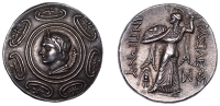 The Macedonian Kingdom, Antigonos II Gonatas, Tetradrachm, Amphipolis, c. 274-260, macedonian shield, the central...